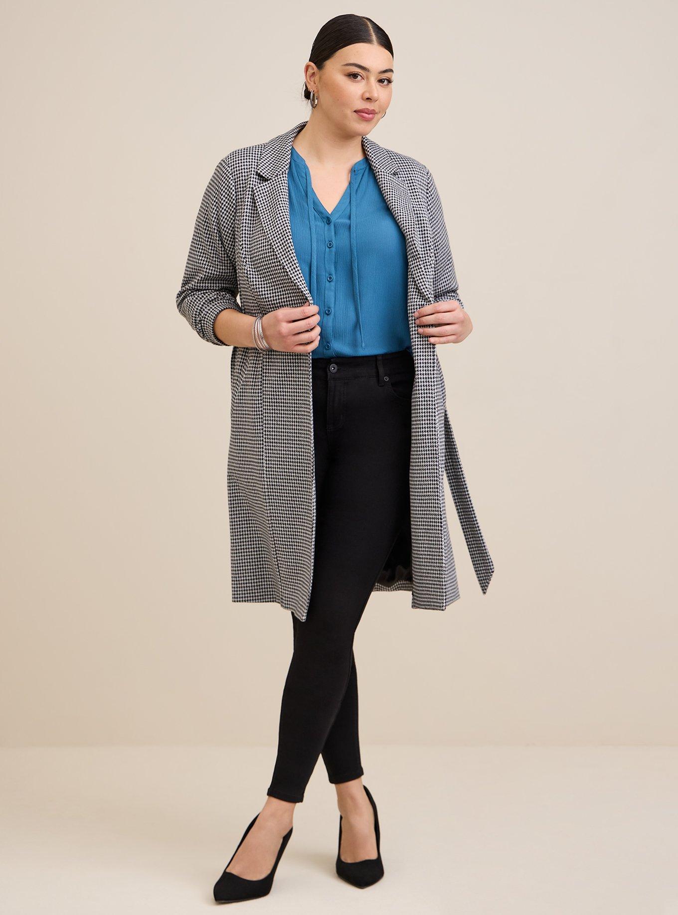 Crinkle Gauze Button-Front Peasant Top, MIDNIGHT BLUE, alternate