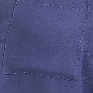 Lizzie Georgette Button-Up Long Sleeve Shirt, CROWN BLUE ROEBUCK BLUE, swatch