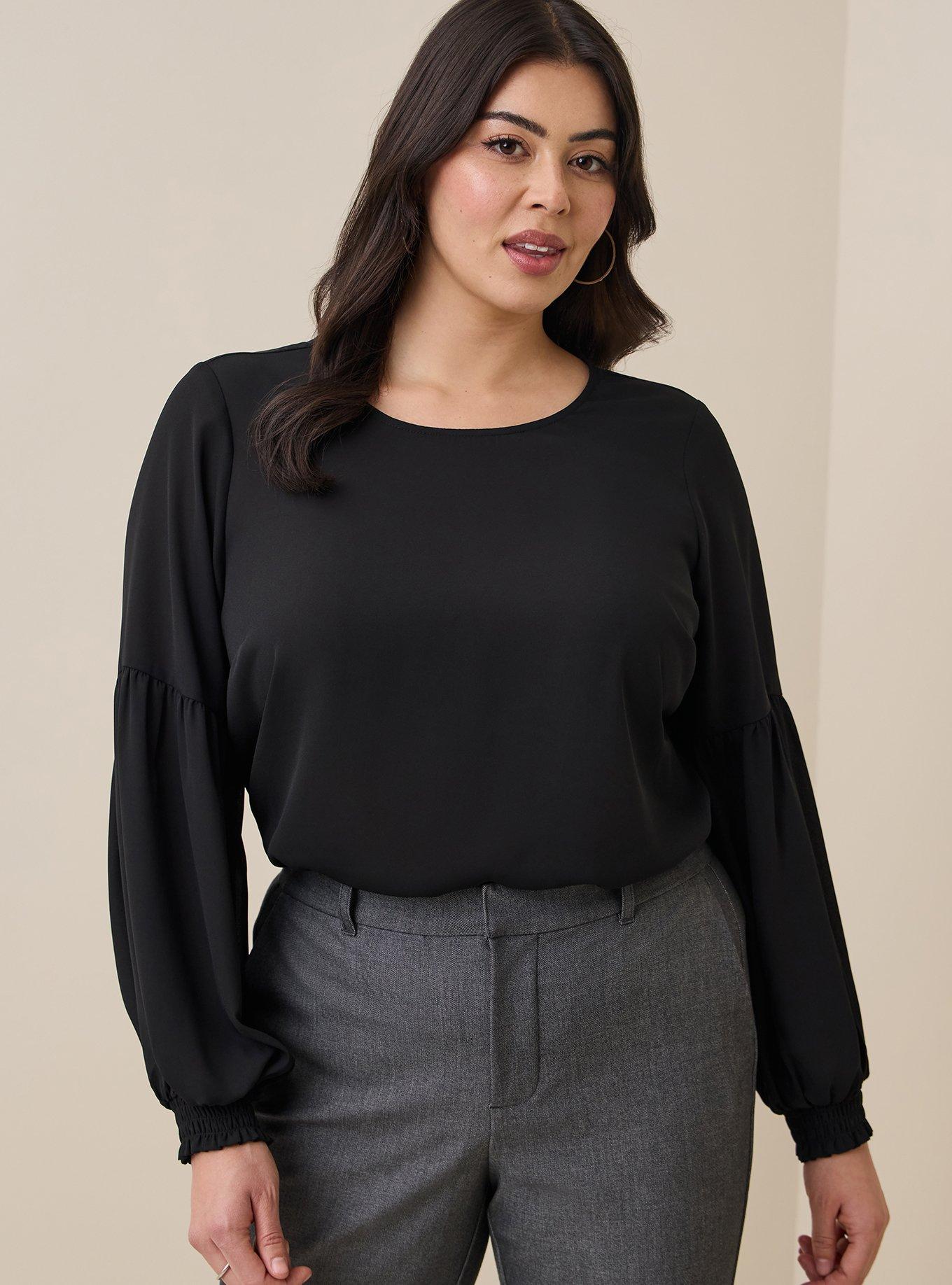 Plus Size - Georgette Blouson Sleeve Blouse - Torrid