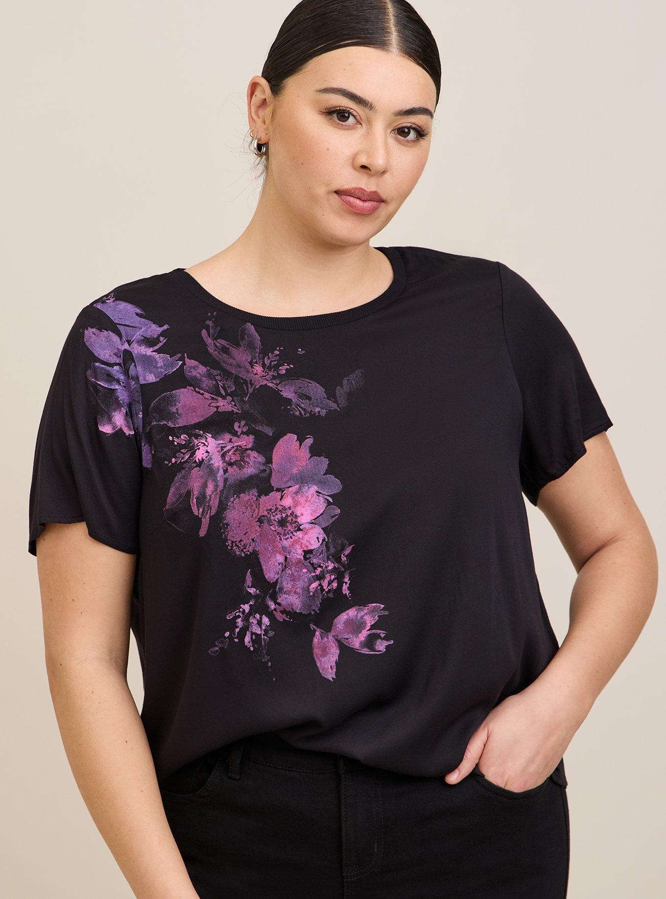 Plus Size Abbey Soft Stretch Challis Top Torrid