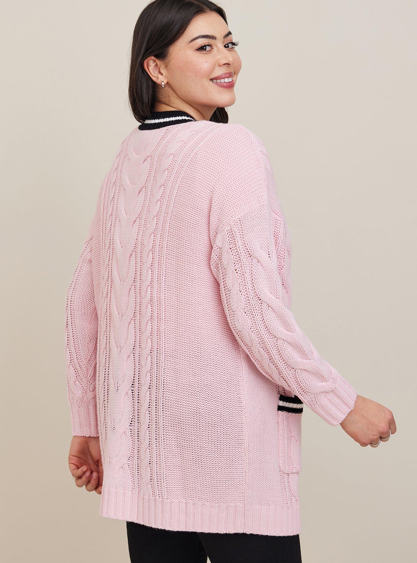 Plus size blush hot sale pink cardigan