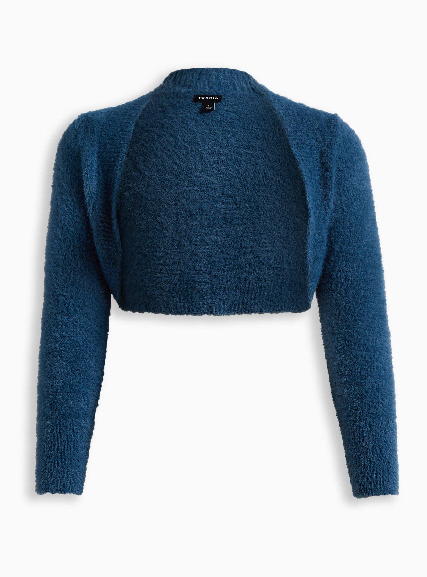 Eyelash Shrug Sweater, MIDNIGHT, hi-res