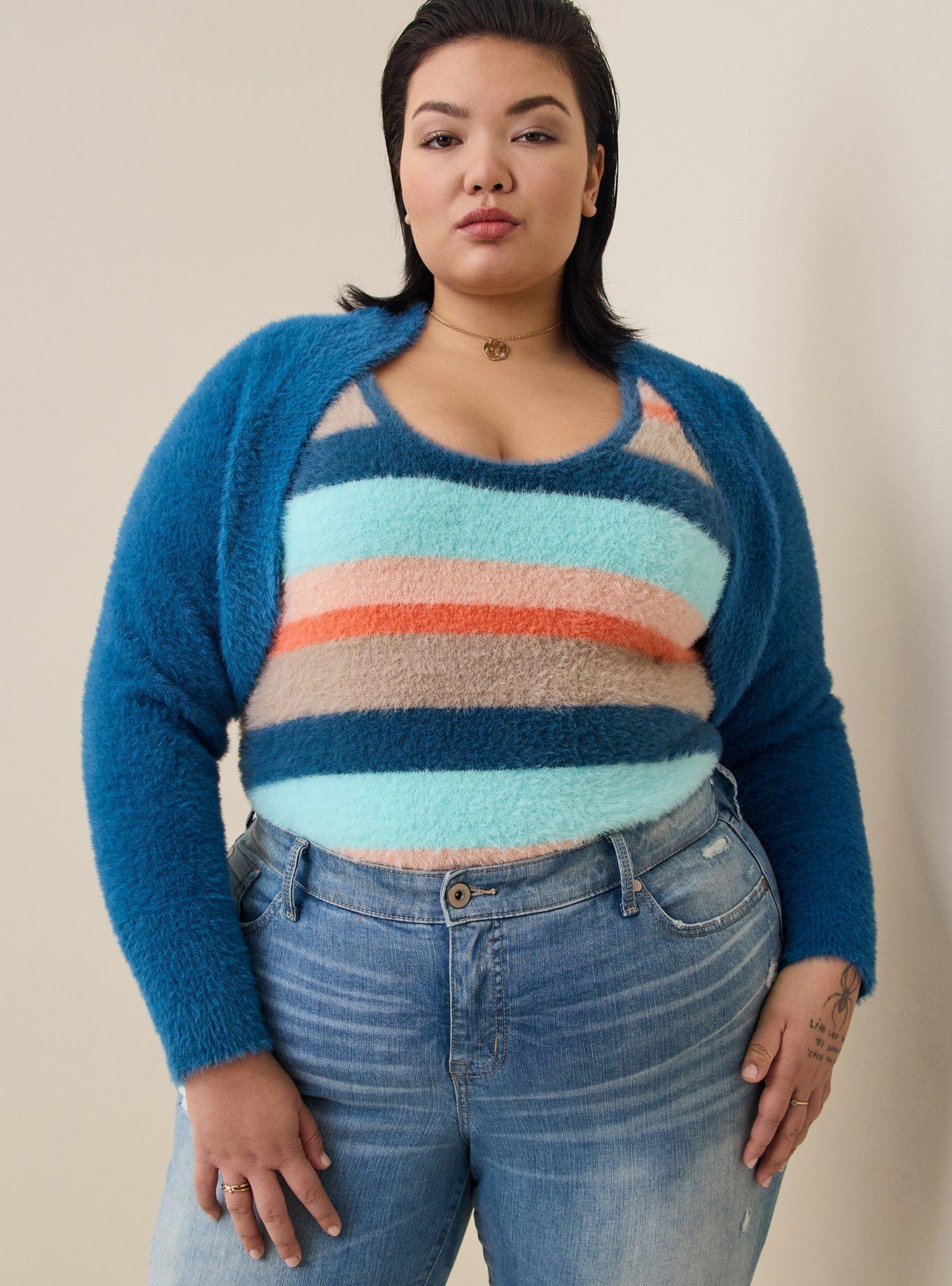 Teal shrug plus on sale size