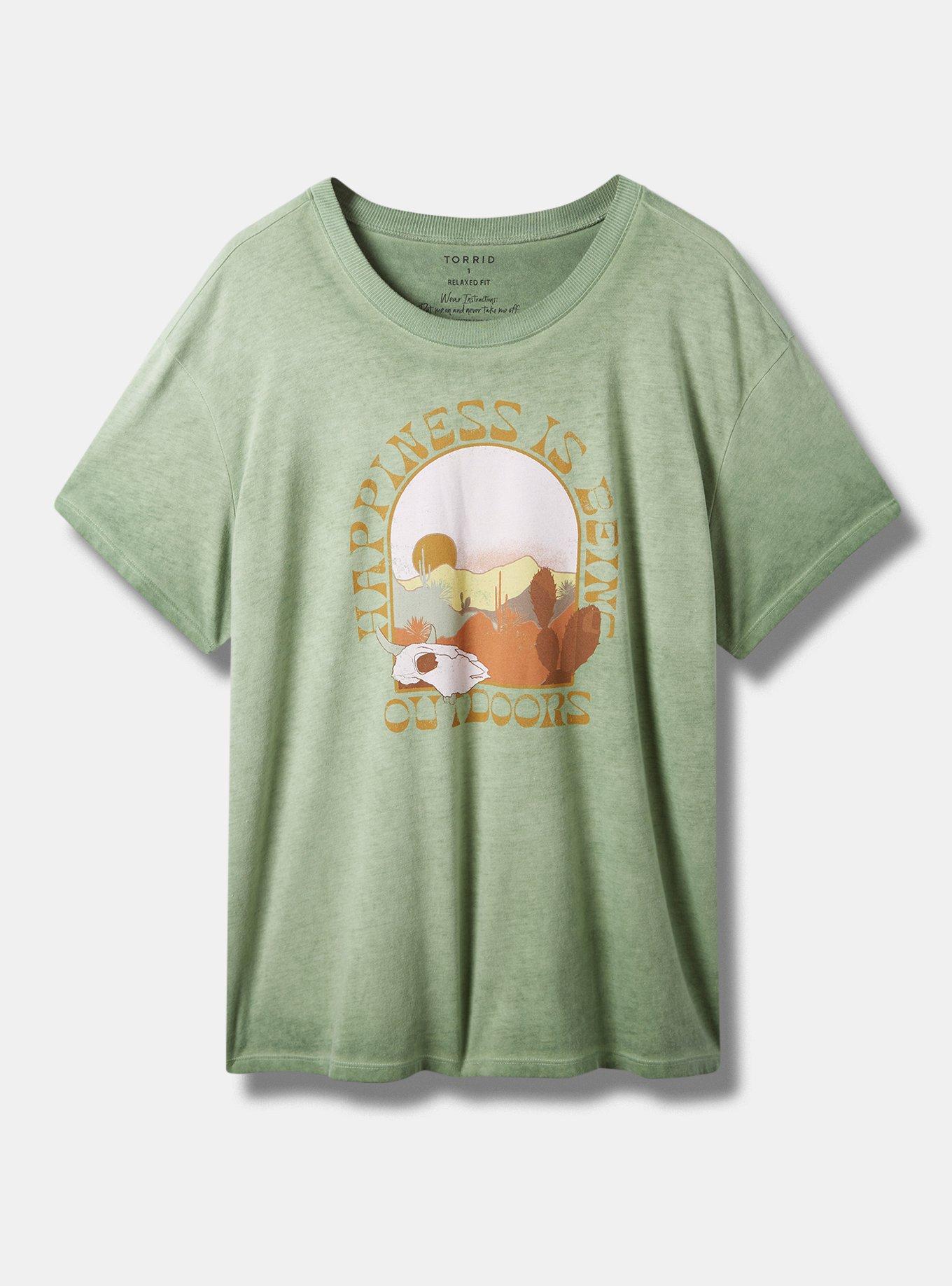 Happiness Relaxed Fit Signature Jersey Crew Neck Tee, GREEN, hi-res