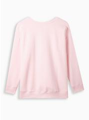 Skip Flowers Classic Fit Super Soft Fleece Long Sleeve Drop Shoulder Sweatshirt, ORCHID, alternate