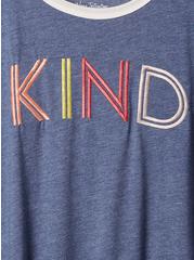 Kind Classic Fit Signature Jersey Crew Neck Ringer Tee, MEDIEVAL BLUE, alternate