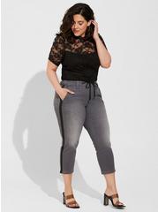 Crop Pull-On Weekend Straight Super Soft Mid-Rise Jean, CANNON, hi-res