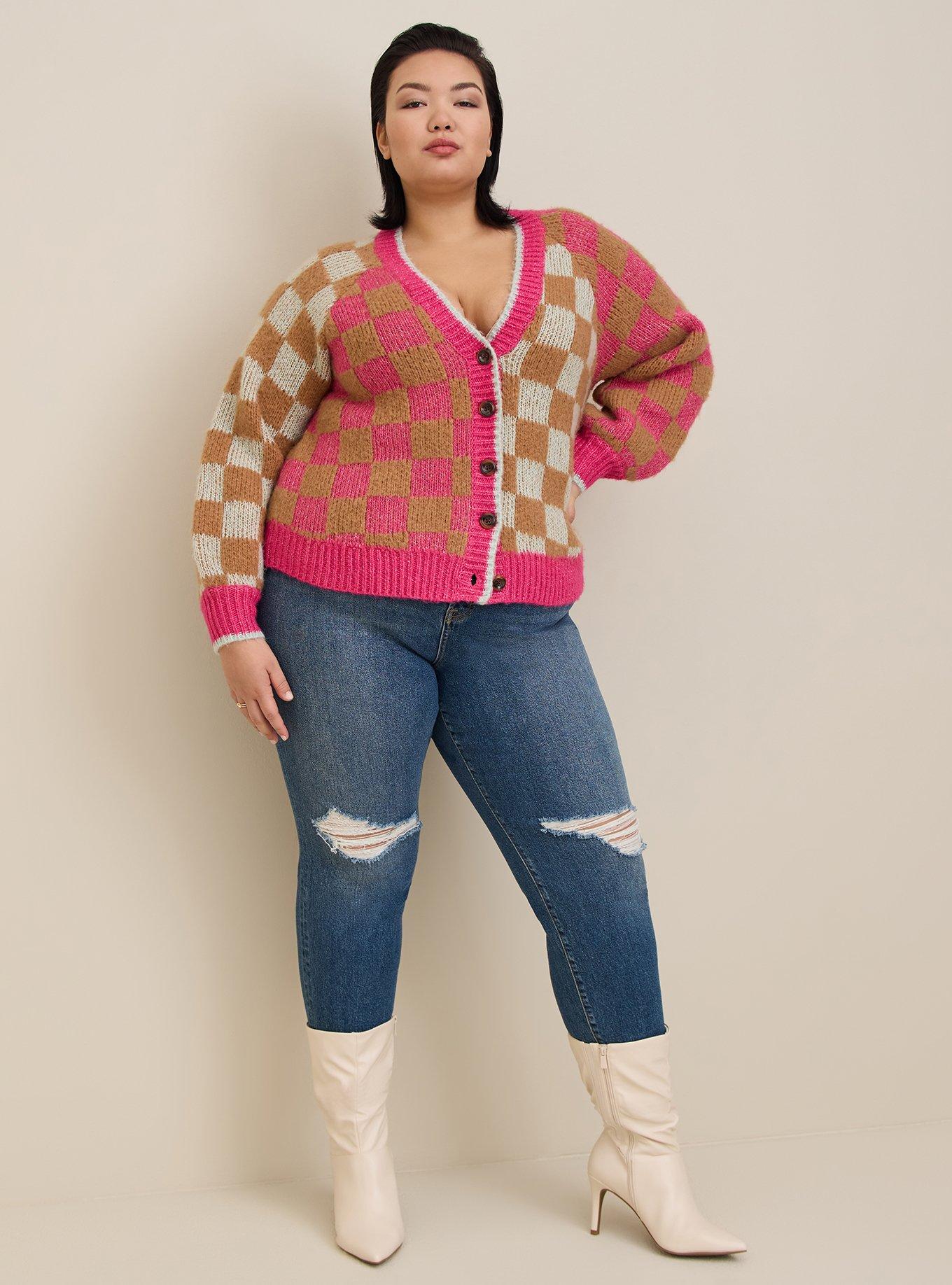 Plus Size - Chunky Cardigan V-Neck Button Front Sweater - Torrid