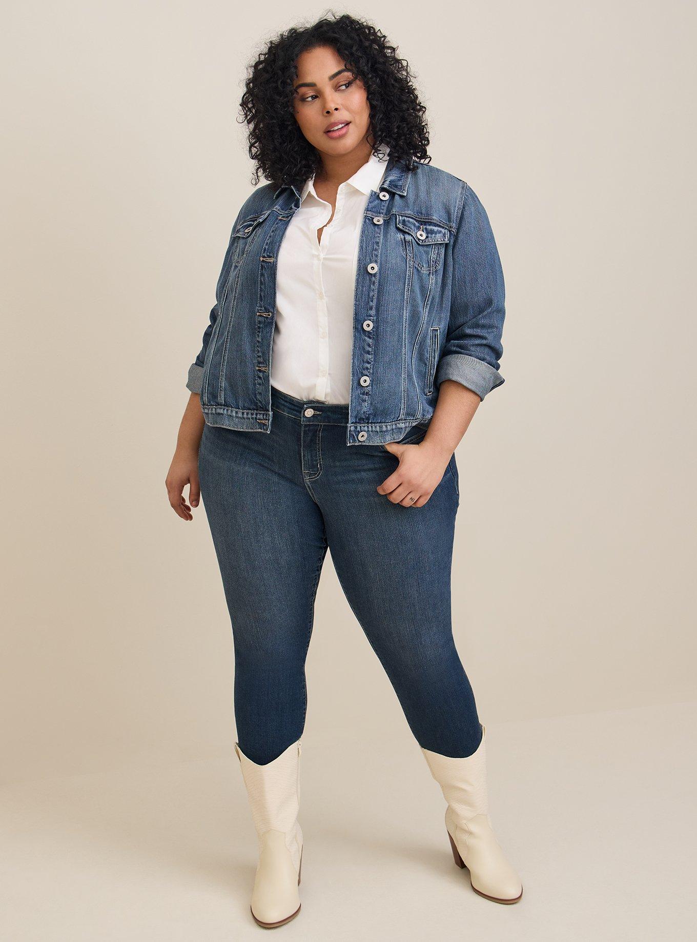 Plus Size - Trucker Jacket - Denim Pink Wash - Torrid