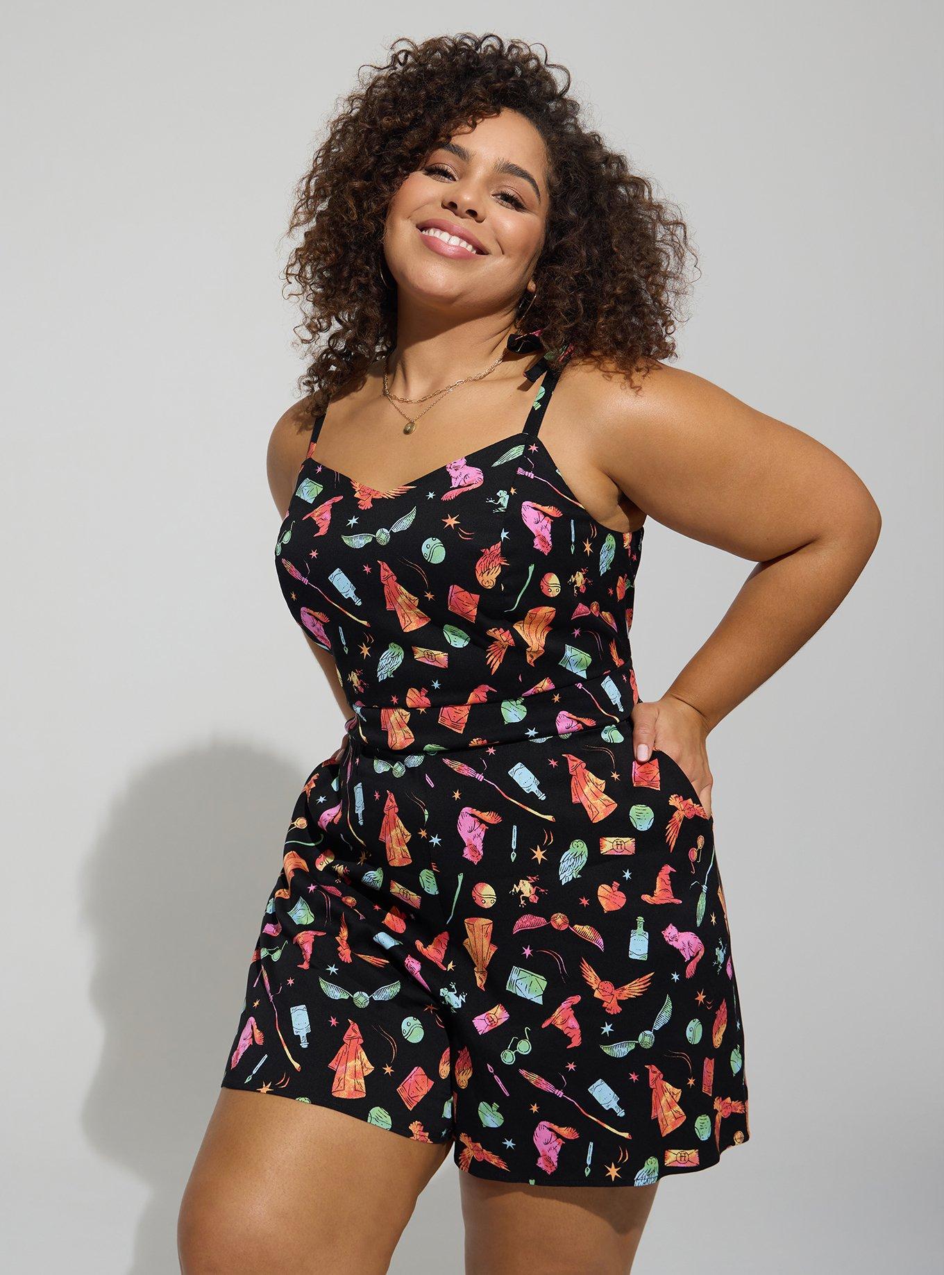 Plus Size - Warner Bros. Harry Potter Stretch Challis Romper - Torrid