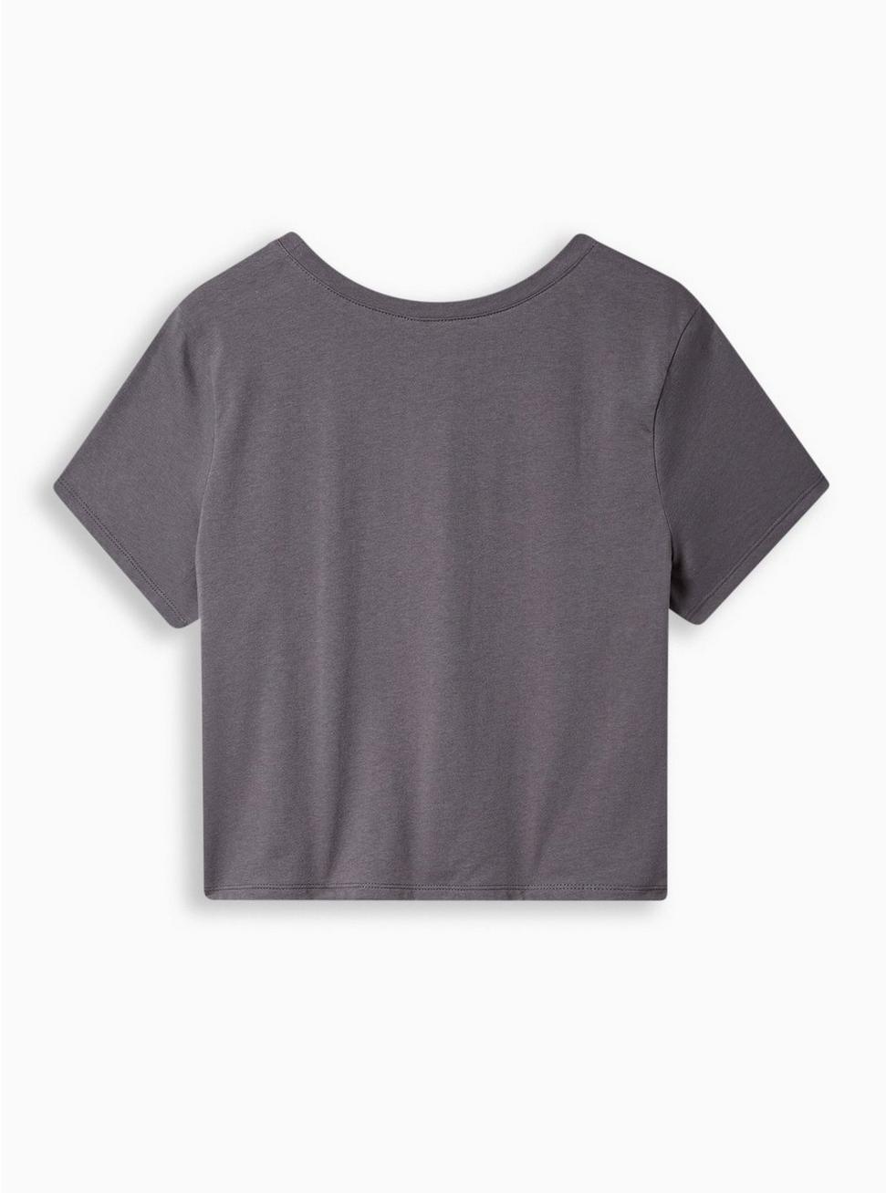 Nashville Classic Fit Polyester Cotton Crew Crop Tee, CHARCOAL, alternate