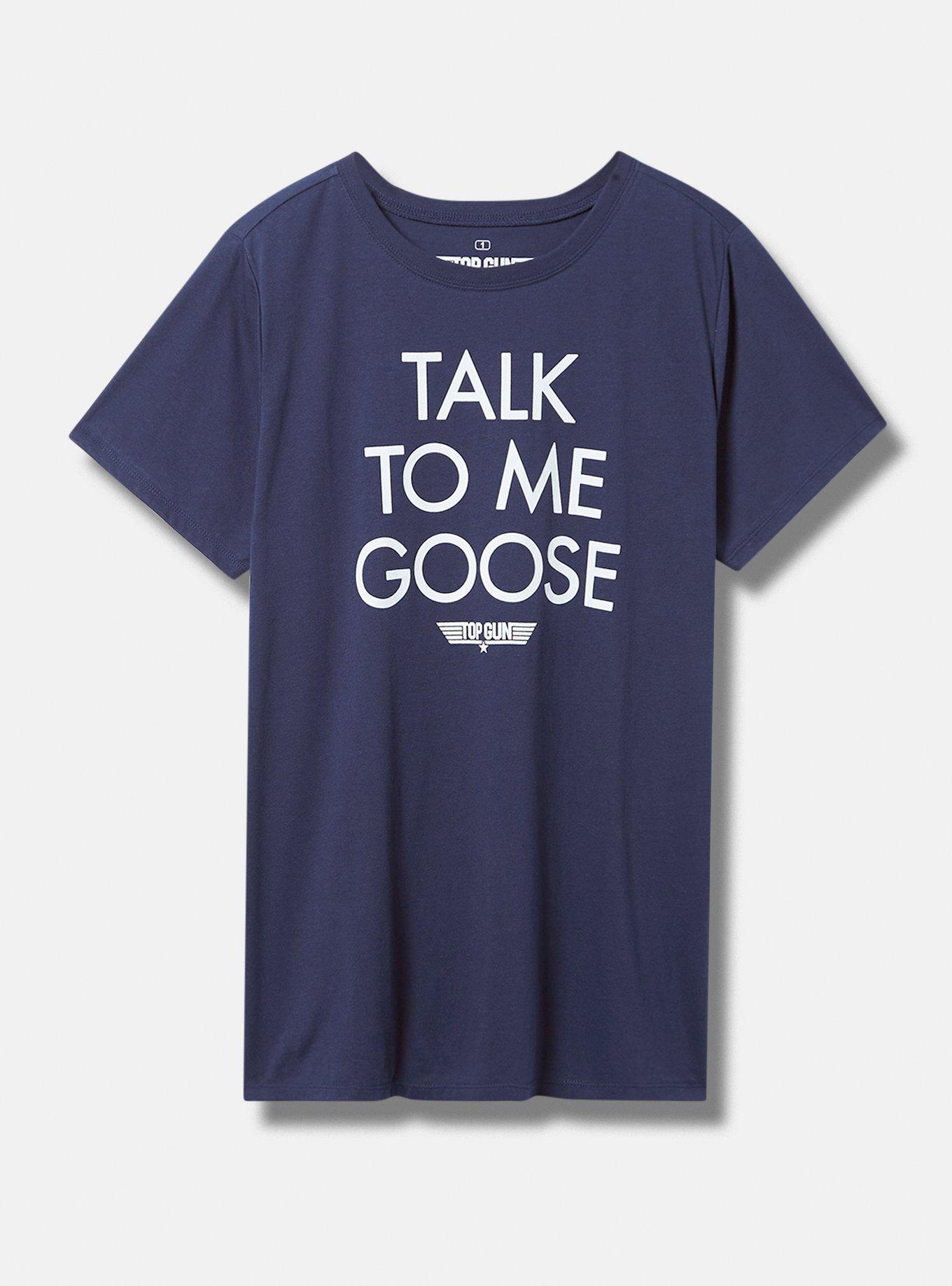 Top Gun Men's Talk to Me Goose Quote T-Shirt Gray