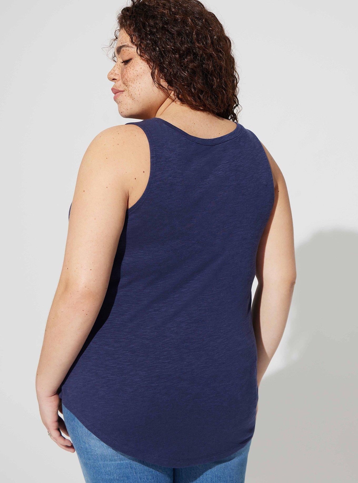 Plus Size Lucas Star Wars Troopers Super Soft Slub Scoop Neck Tank, PEACOAT, alternate