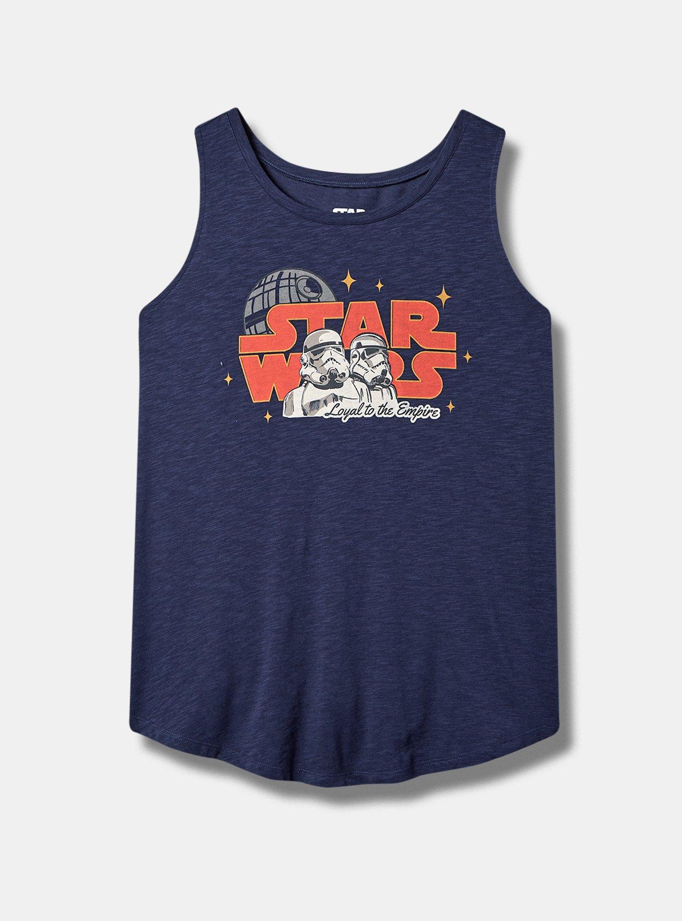 Plus Size Lucas Star Wars Troopers Super Soft Slub Scoop Neck Tank, PEACOAT, hi-res