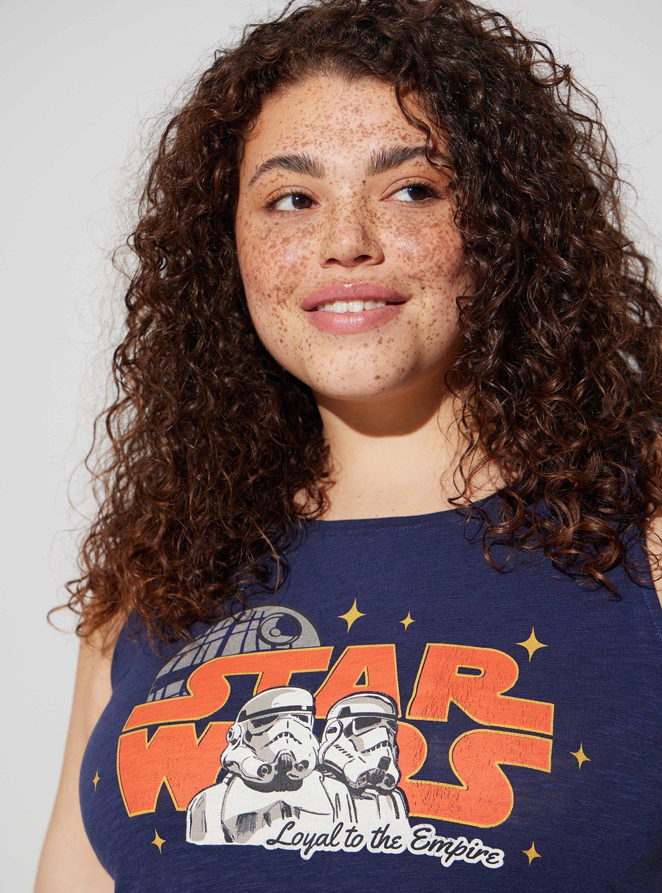 Plus Size Lucas Star Wars Troopers Super Soft Slub Scoop Neck Tank, PEACOAT, hi-res