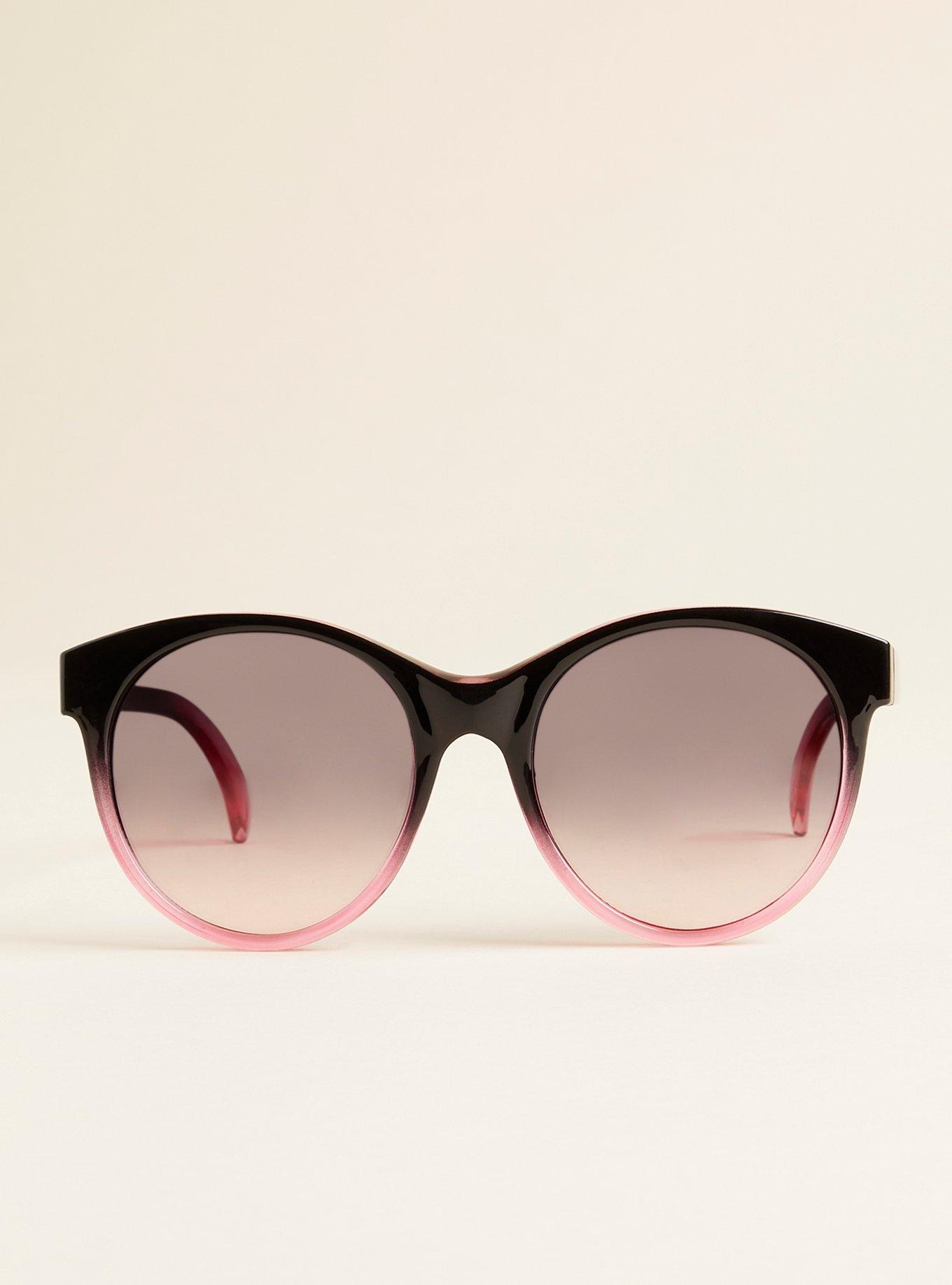 Plus Size Round Ombre Cateye Sunglasses, , hi-res