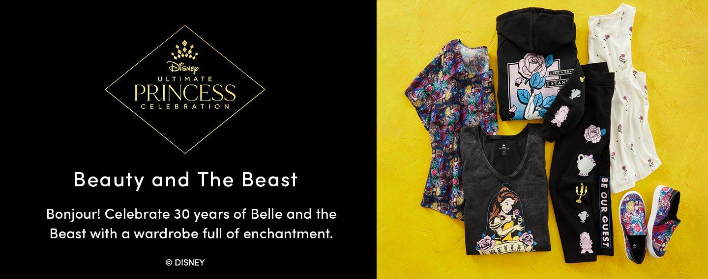Disney Ultimate Princess Celebration. Beauty and the Beast. Bonjour! Celebrate 30 years of Belle and the Beast with a wardrobe full of enchantment.