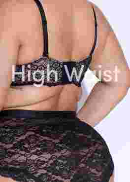 Sexy Black Plus Comfy Lace High Waist Size 8-22 Underwear Panties