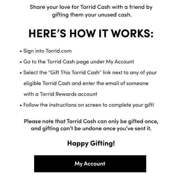 Torrid Cash Torrid