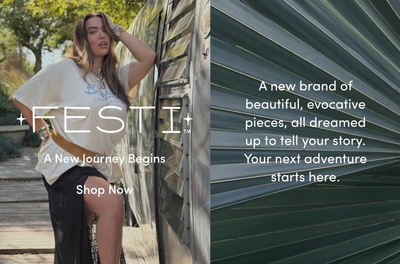 FESTI a new brand of beautiful, evocative pieces, all dreamed up to tell your story. Your next adventure starts here. Shop Festi