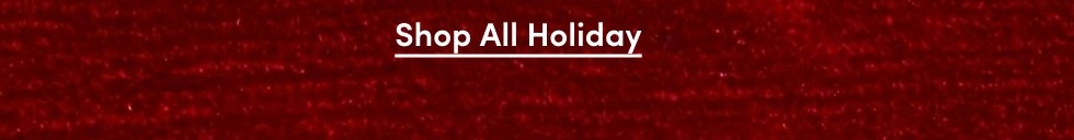 Dark red textured background with centered white underlined text that reads 'Shop All Holiday'.