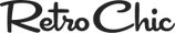 A small horizontal logo image showing the text 'Retro Chic' in dark gray script lettering on a white background.