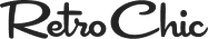 A small horizontal logo image showing the text 'Retro Chic' in dark gray script lettering on a white background.