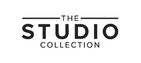 A logo on a white background featuring the text 'THE STUDIO COLLECTION' in black capital letters. The word 'STUDIO' is prominently displayed in large bold sans-serif font, while 'THE' appears smaller above it and 'COLLECTION' appears smaller below it, both with horizontal lines on either side. The entire text is contained within a light gray rounded rectangular pill-shaped background.