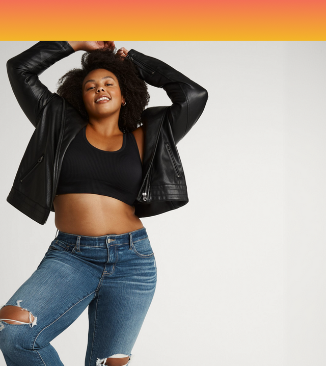 Essence, Torrid Casting Call 2024 Winner from Jacksonville, Florida, wearing a stylish outfit.