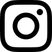 A black square icon with rounded corners containing a white outlined camera shape representing the Instagram logo.