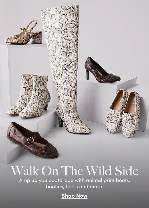 Shop animal print shoes.