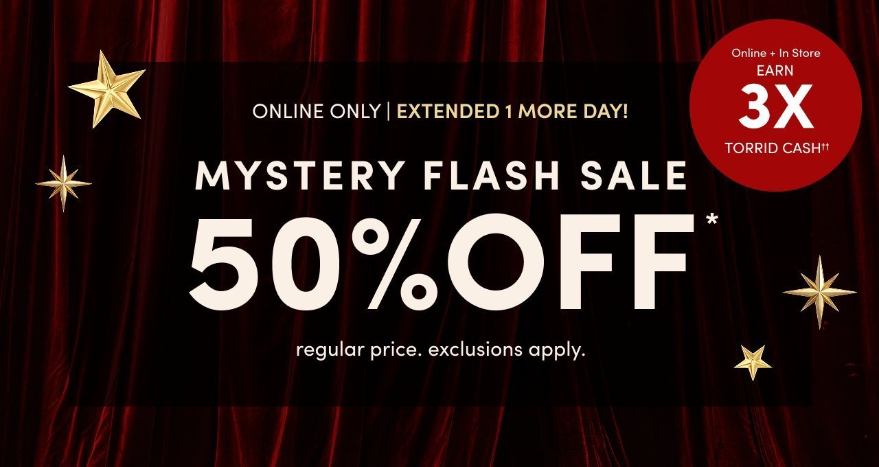 50% Off Regular Price. Including New Arrivals.