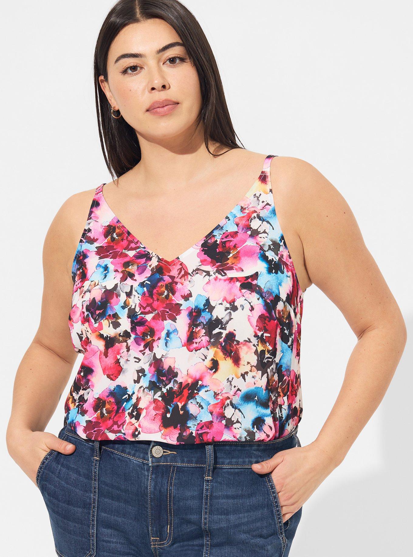 Torrid 4x Georgette V-Neck Cami Plus Size Photoreal Leopard 4