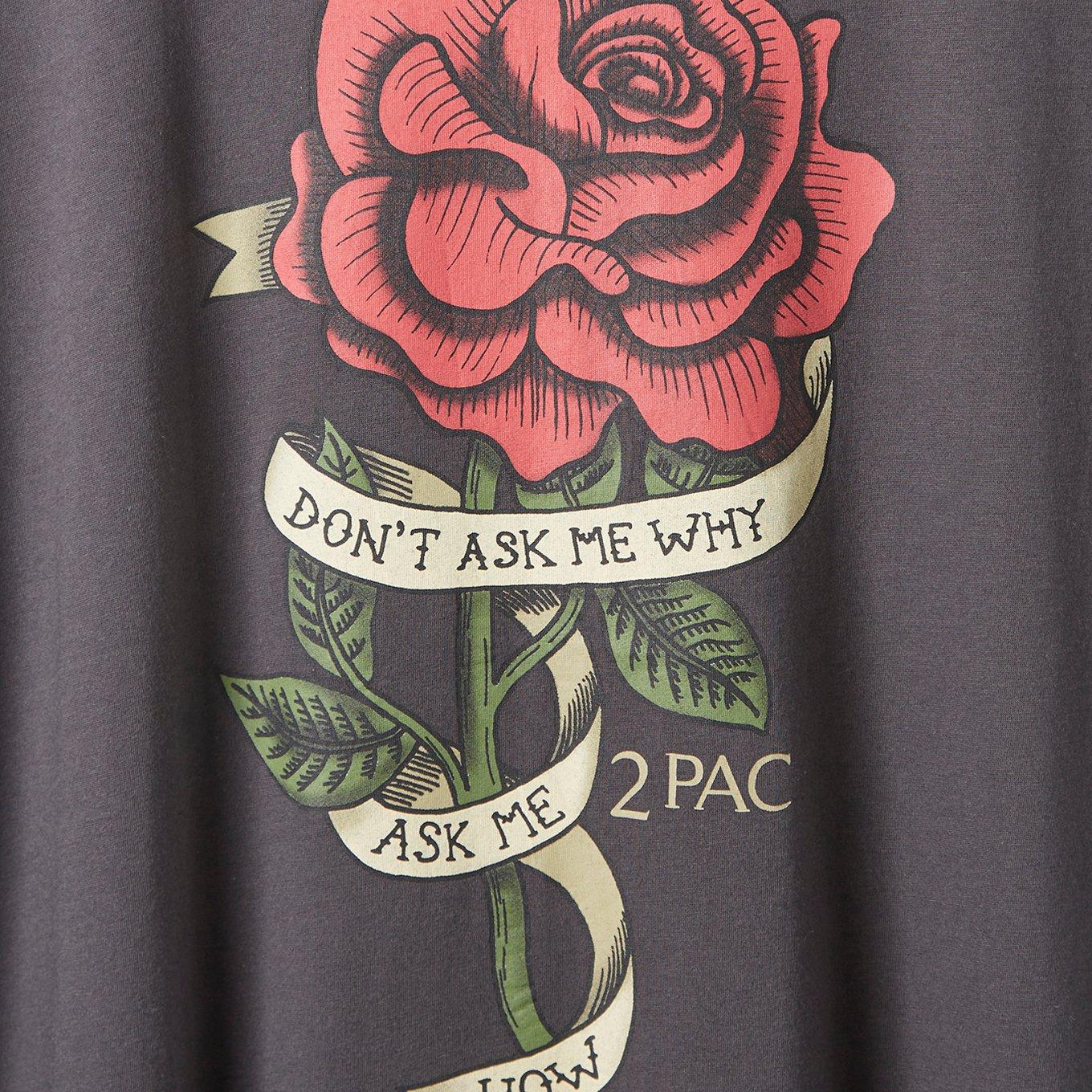 Plus Size Tupac Relaxed Fit Cotton Crew Tee, VINTAGE BLACK, swatch