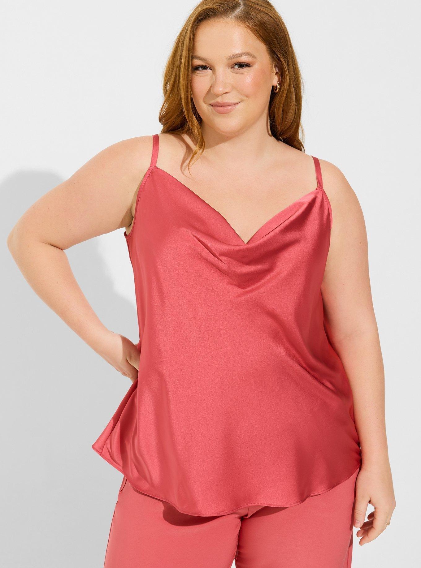 Satin Cowl Neck Woven Cami