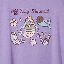 Plus Size Pusheen Classic Fit Crew Tank, PURPLE, swatch