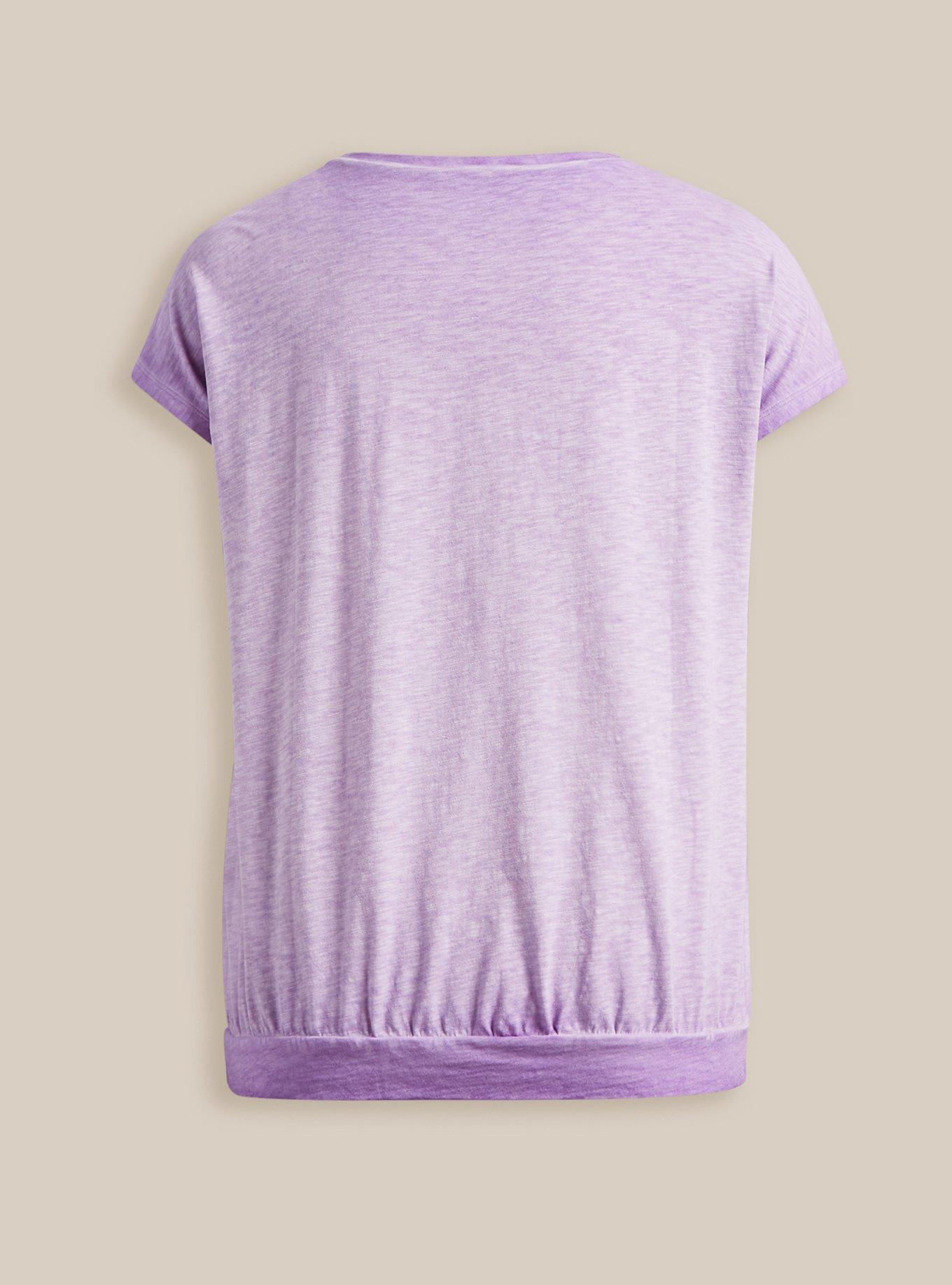 Moon Phase Relaxed Fit Super Soft Slub Crew Neck Dolman Banded Foil Tee, ORCHID BLOOM, alternate