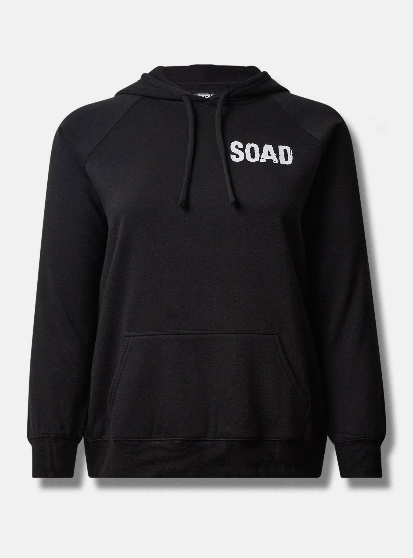 Plus Size System of a Down Cozy Fleece Hoodie, DEEP BLACK, alternate