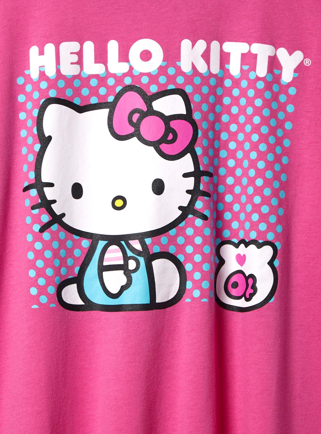 Hello Kitty Classic Fit Crew Neck Ringer Tee, PINK, alternate