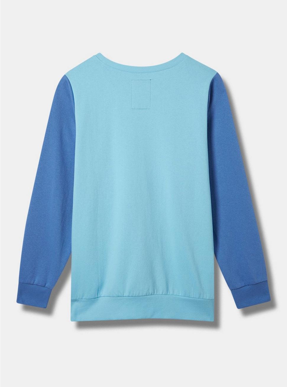 Pochacco Cozy Fleece Color Block Sweatshirt, BLUE, alternate