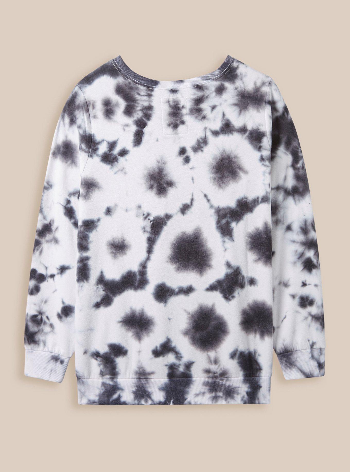 Aggretsuko Cozy Fleece Sweatshirt, TIE DYE WHITE, alternate