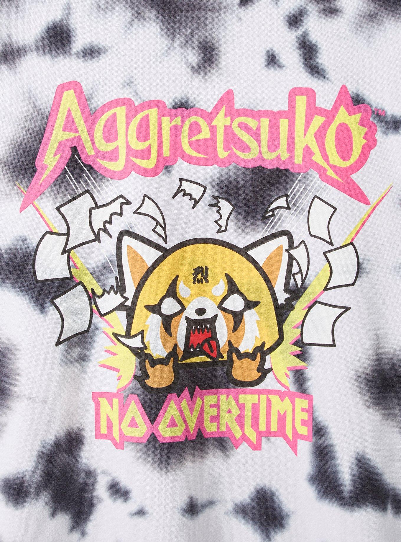 Aggretsuko Cozy Fleece Sweatshirt, TIE DYE WHITE, alternate