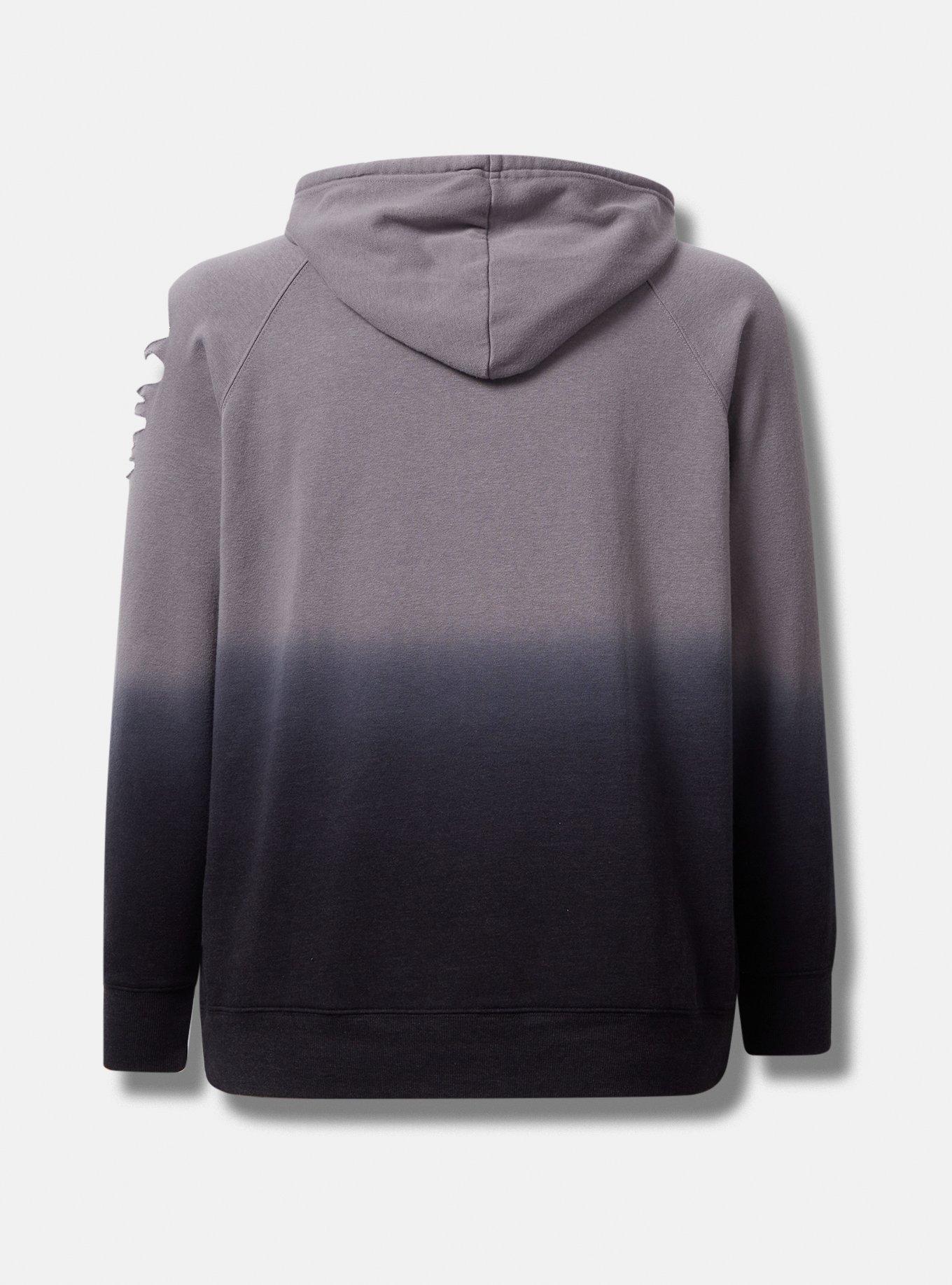 Def Leppard Cozy Fleece Destructed Hoodie, GREY, alternate