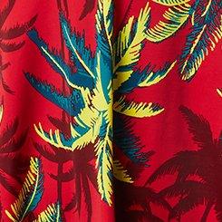 Plus Size Retro Wireless Plunge Skirted One Piece Swimsuit, TROPICAL SHADOWS, swatch