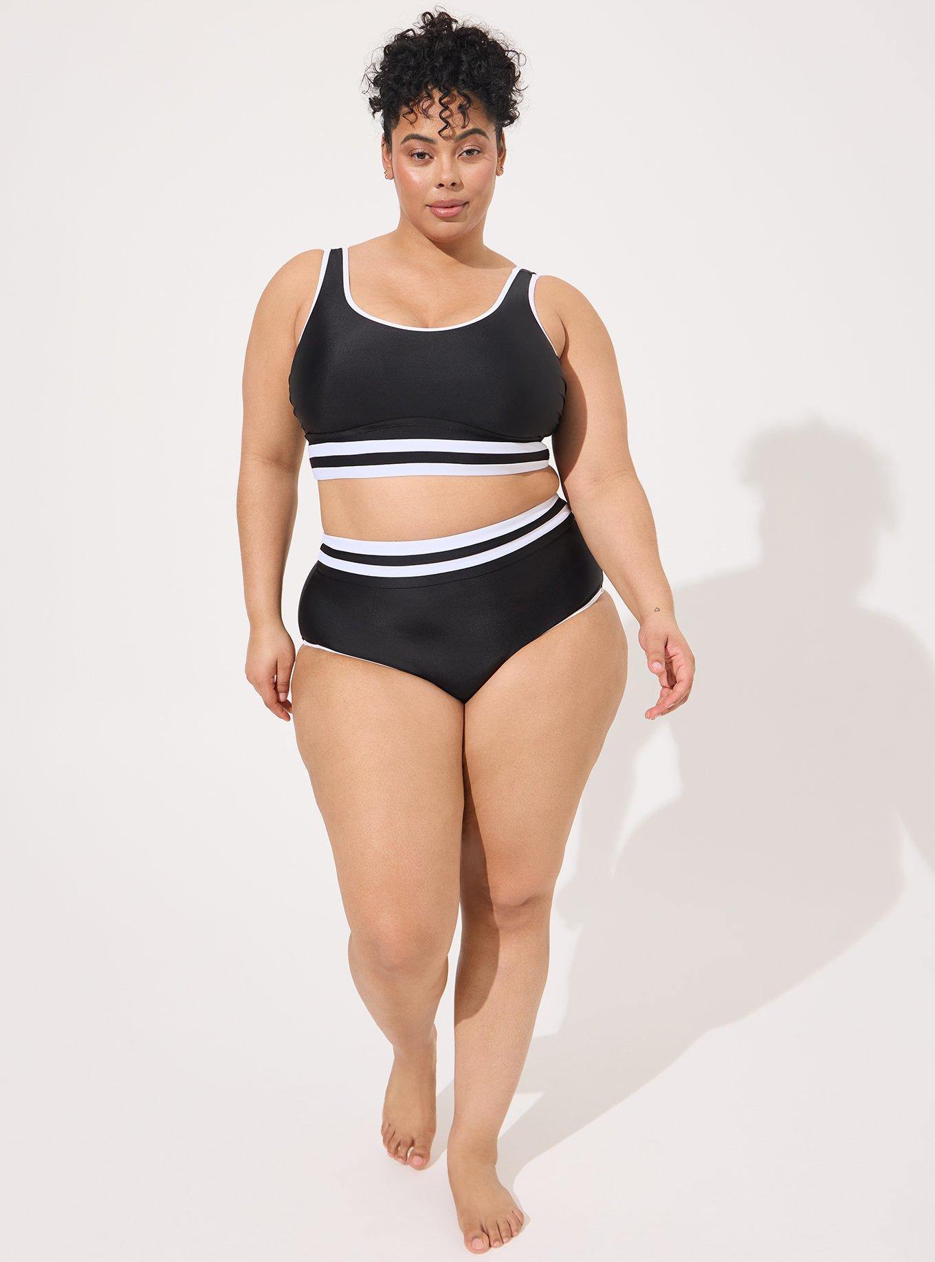 Plus Deep Scoop High Waisted Bikini