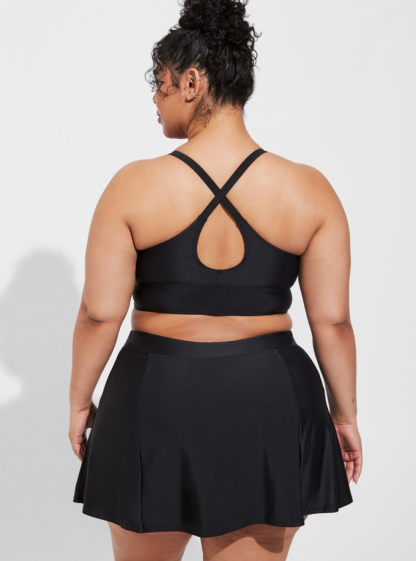 High Rise Tennis Swim Skirt With Short