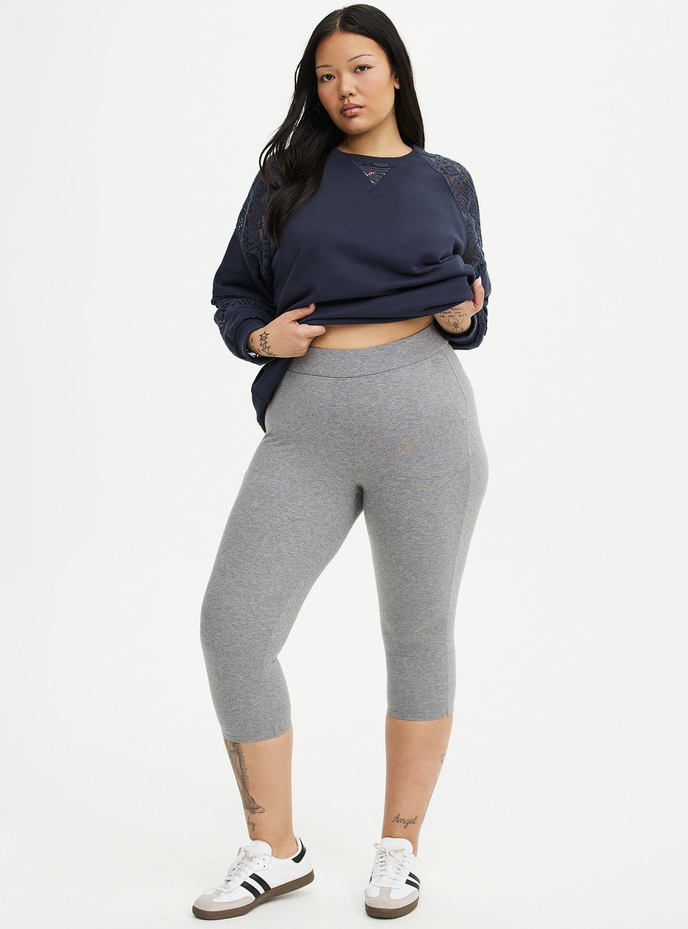Pedal Pusher Pocket Legging, MEDIUM HEATHER GREY, hi-res