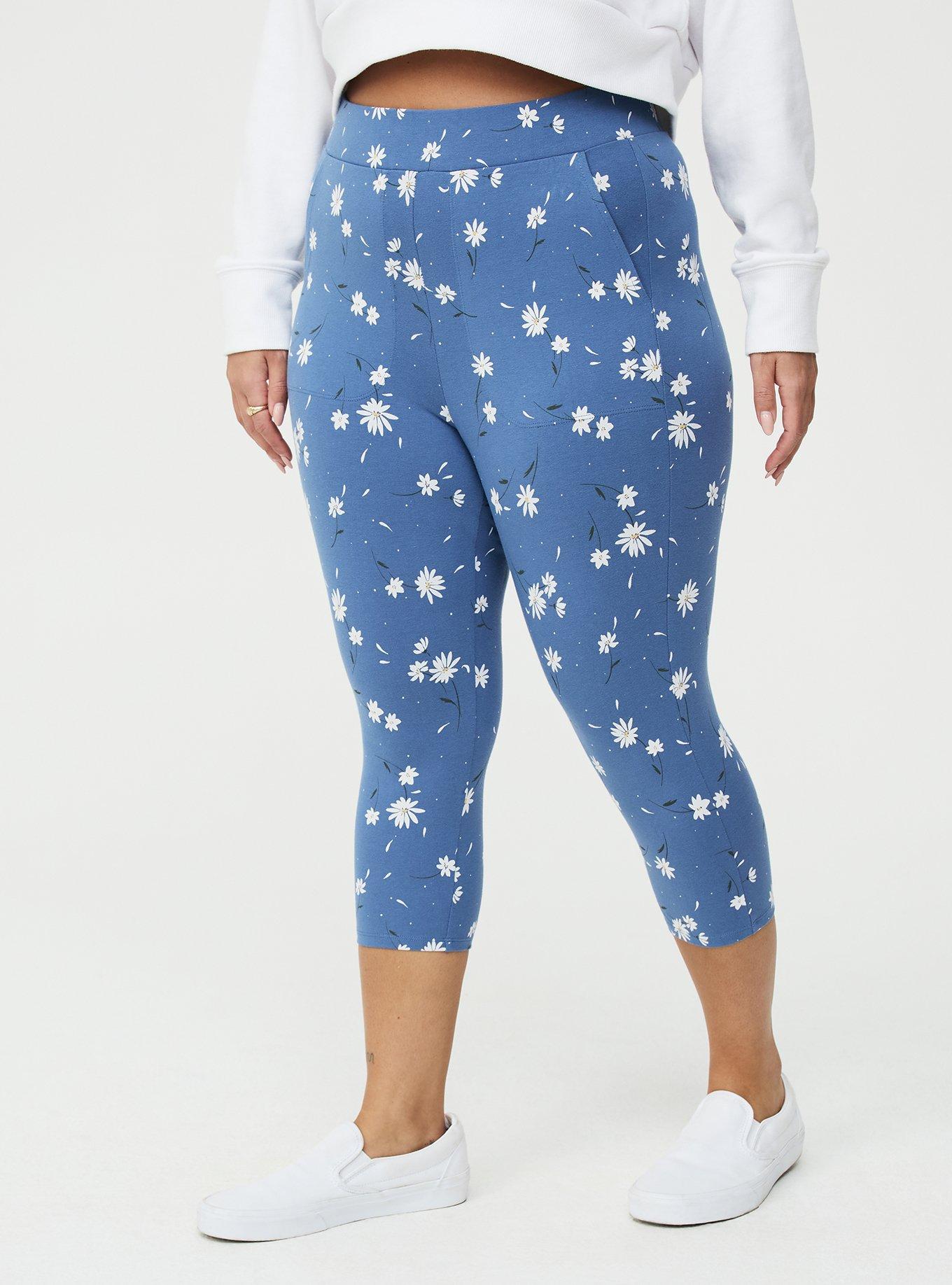 Pedal Pusher Pocket Legging, DAISY DANCE FLORAL BLUE, alternate