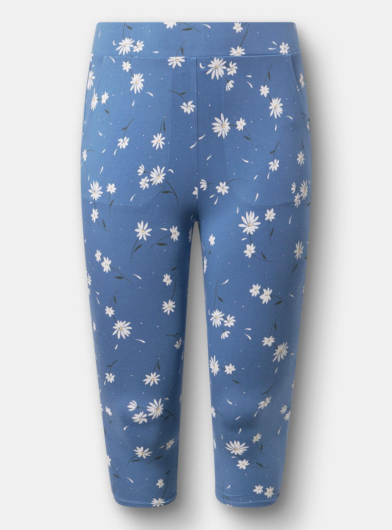 Pedal Pusher Pocket Legging, DAISY DANCE FLORAL BLUE, hi-res