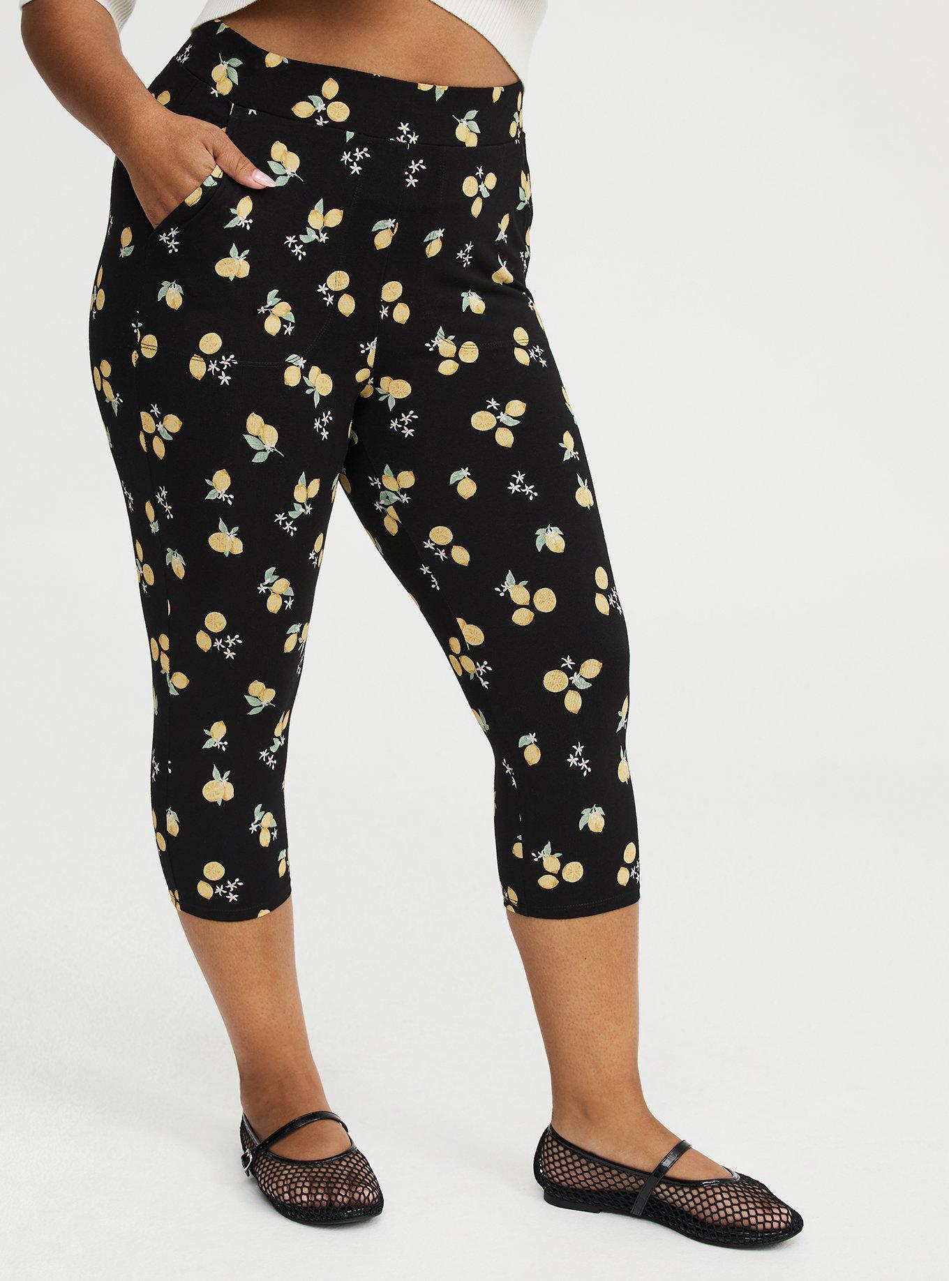 Pedal Pusher Pocket Legging, LOTTA LEMONS BLACK, alternate